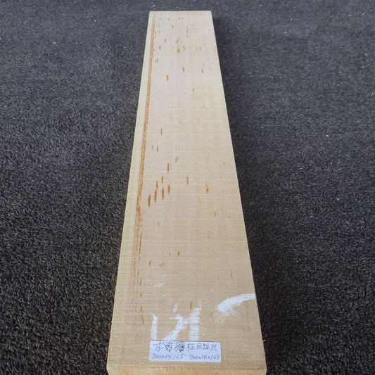 彫刻材 天然木曽檜 柾目板 短尺 L700×T34×W125mm 700034125 無節