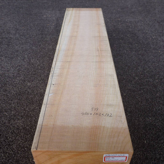 天然木曽檜 柾目盤 Bグレード 450×102×102mm(品番3B102102)|長手面の木目(1面目)