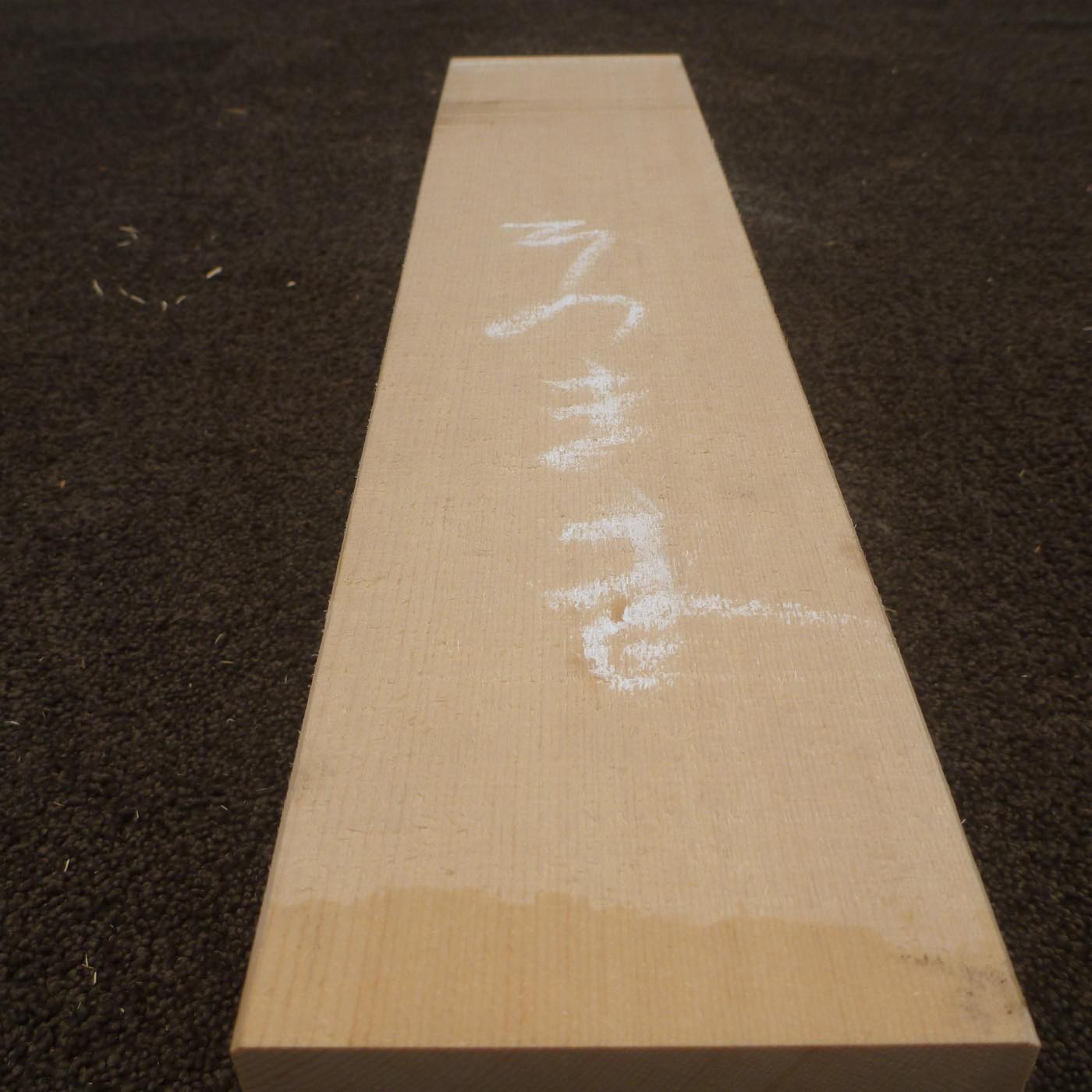 彫刻材 天然木曽檜 柾目盤 ラフ材 L450×T100×W100mm TKSQ-26 定番商品