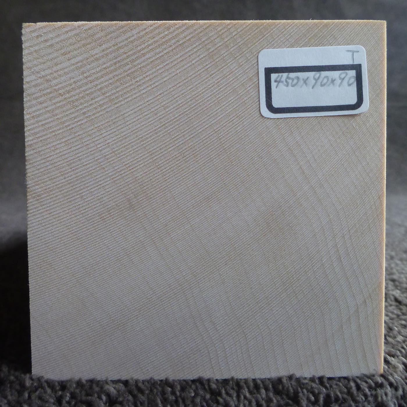 立体彫刻用材 シナ 450×90×90mm 143400090T【この商品は送料無料です】