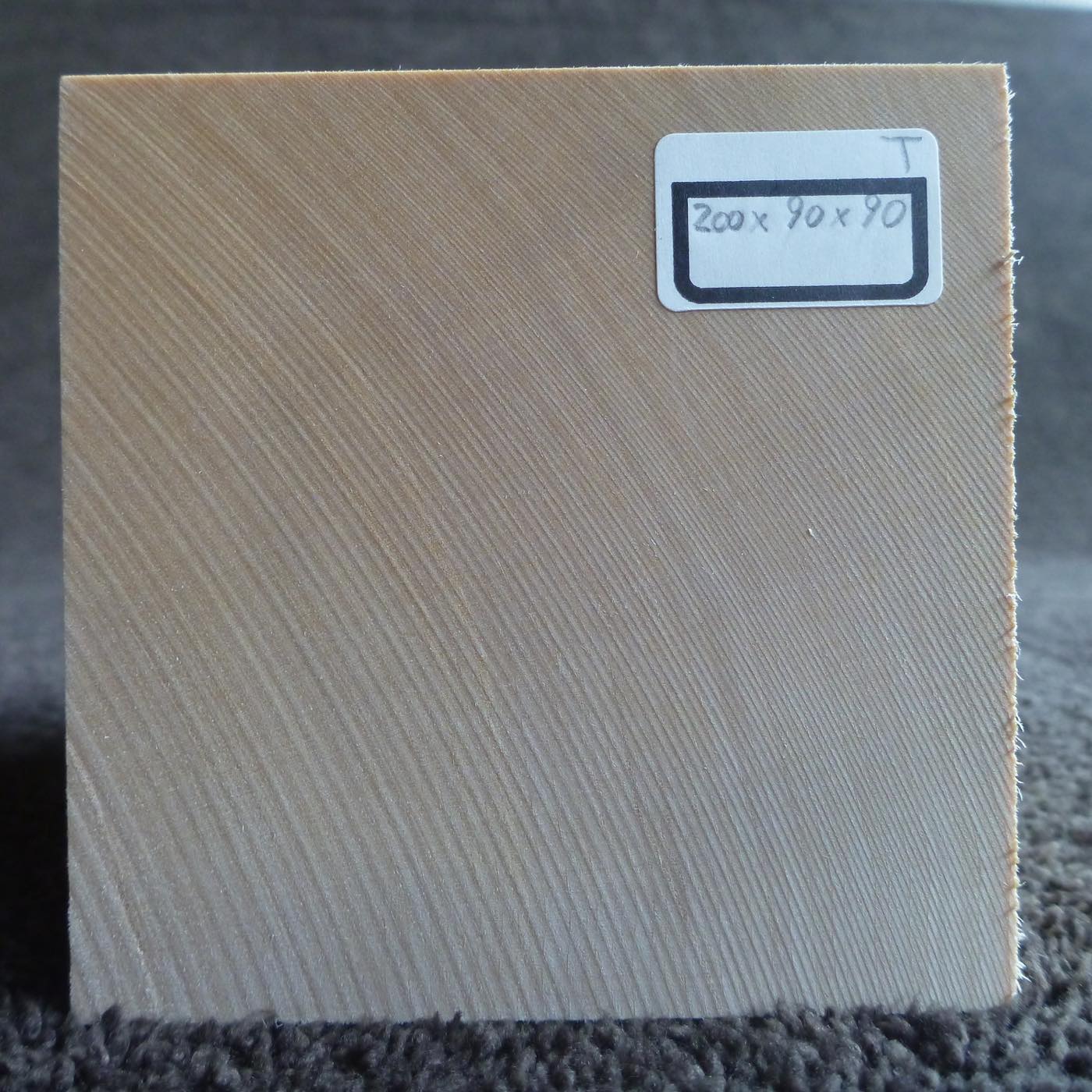 立体彫刻用材 シナ 200×90×90mm 143800090T【この商品は送料無料です】