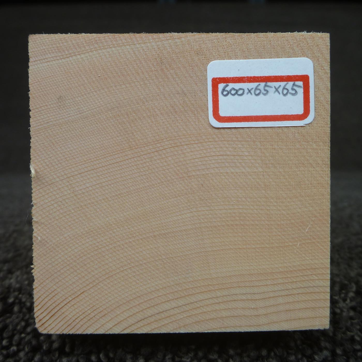 彫刻材 木曽桧 柾目 L600×T65×W65mm 323350065 定番商品