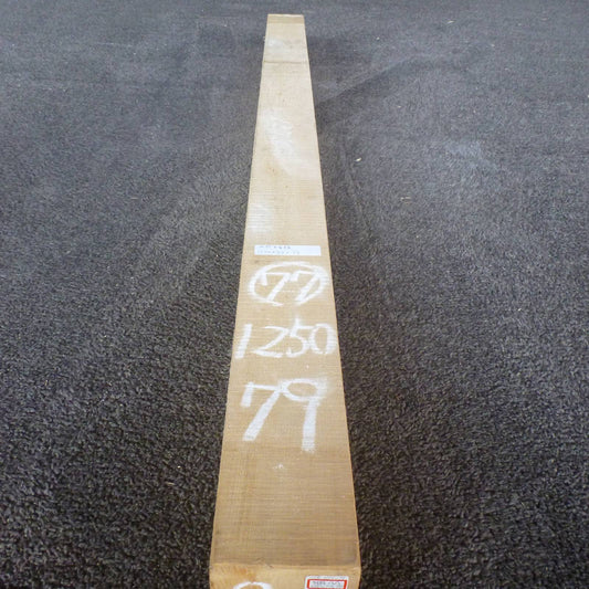 彫刻材 天然木曽檜 柾目盤 ラフ材 L1250×T77×W79mm 125077079 AAグレード 材面1