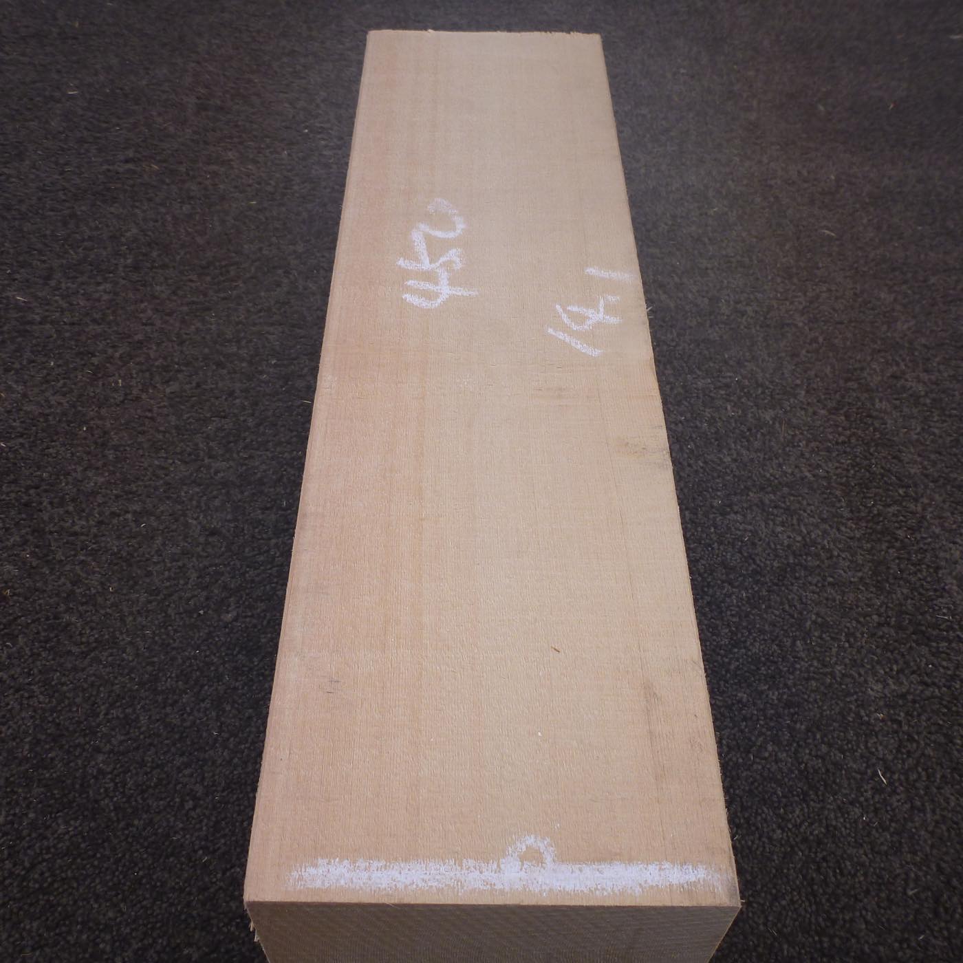 彫刻材 天然木曽檜 柾目盤 ラフ材 L450×T128×W128mm 3A128128 Aグレード 定番商品