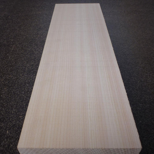 彫刻材 人工桧 柾目盤 ラフ材 L380×T80×W123mm JH380080123 Aグレード