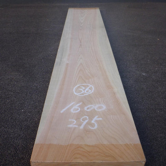 彫刻材 人工桧 板目板 ラフ材 L1600×T36×W295mm JH160036295 Aグレード