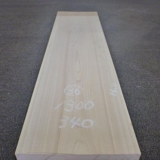 彫刻材 天然桧 板目板 ラフ材 L1300×T36×W340mm TH130036340 Aグレード