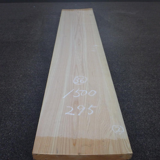 彫刻材 天然桧 板目板 ラフ材 L1500×T36×W295mm TH150036295 Aグレード