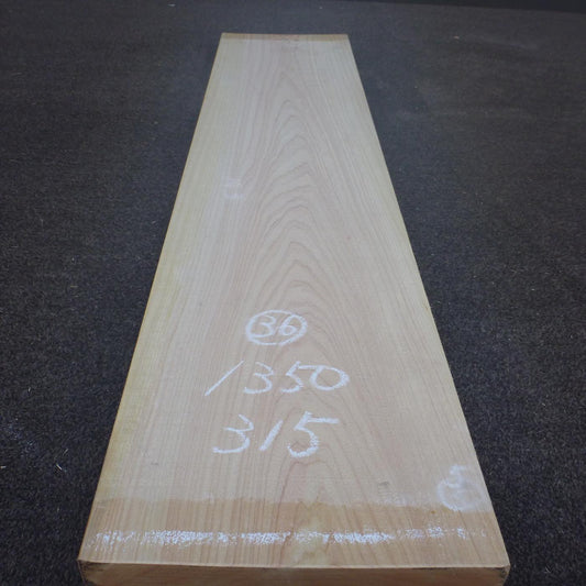 彫刻材 天然桧 板目板 ラフ材 L1350×T36×W315mm TH135036315 Aグレード