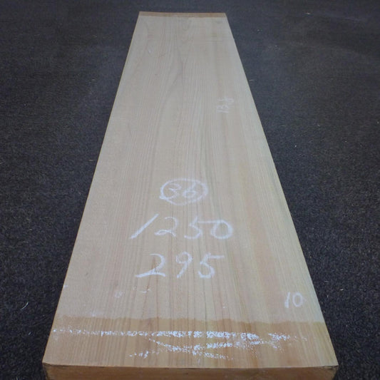 彫刻材 天然桧 板目板 ラフ材 L1250×T36×W295mm TH125036295 Aグレード