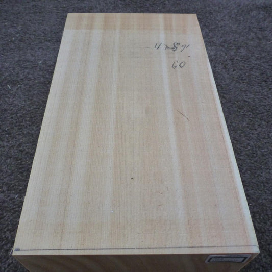 彫刻材 天然木曽檜 柾目盤 ラフ材 L250×T112×W150mm 5B112150 Bグレード 定番商品