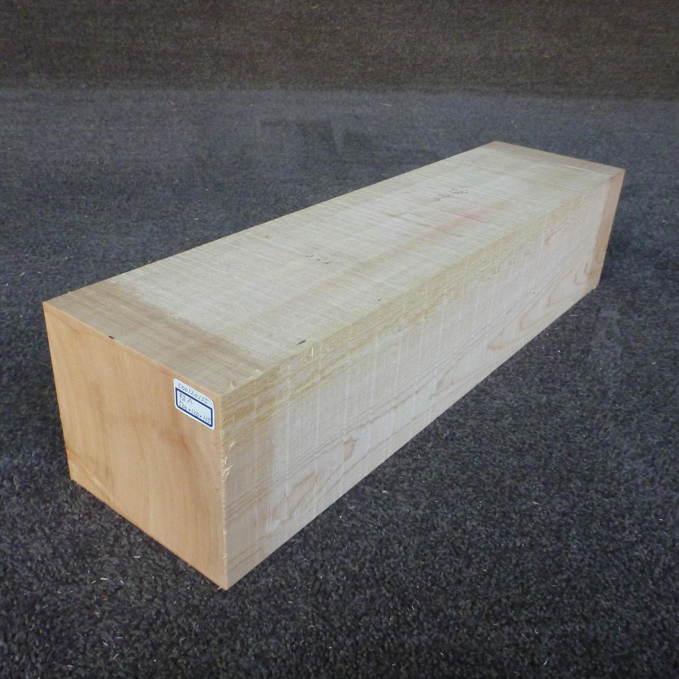 彫刻材 天然木曽檜 柾目盤 ラフ材 L500×T120×W135mm 500120135 Aグレード