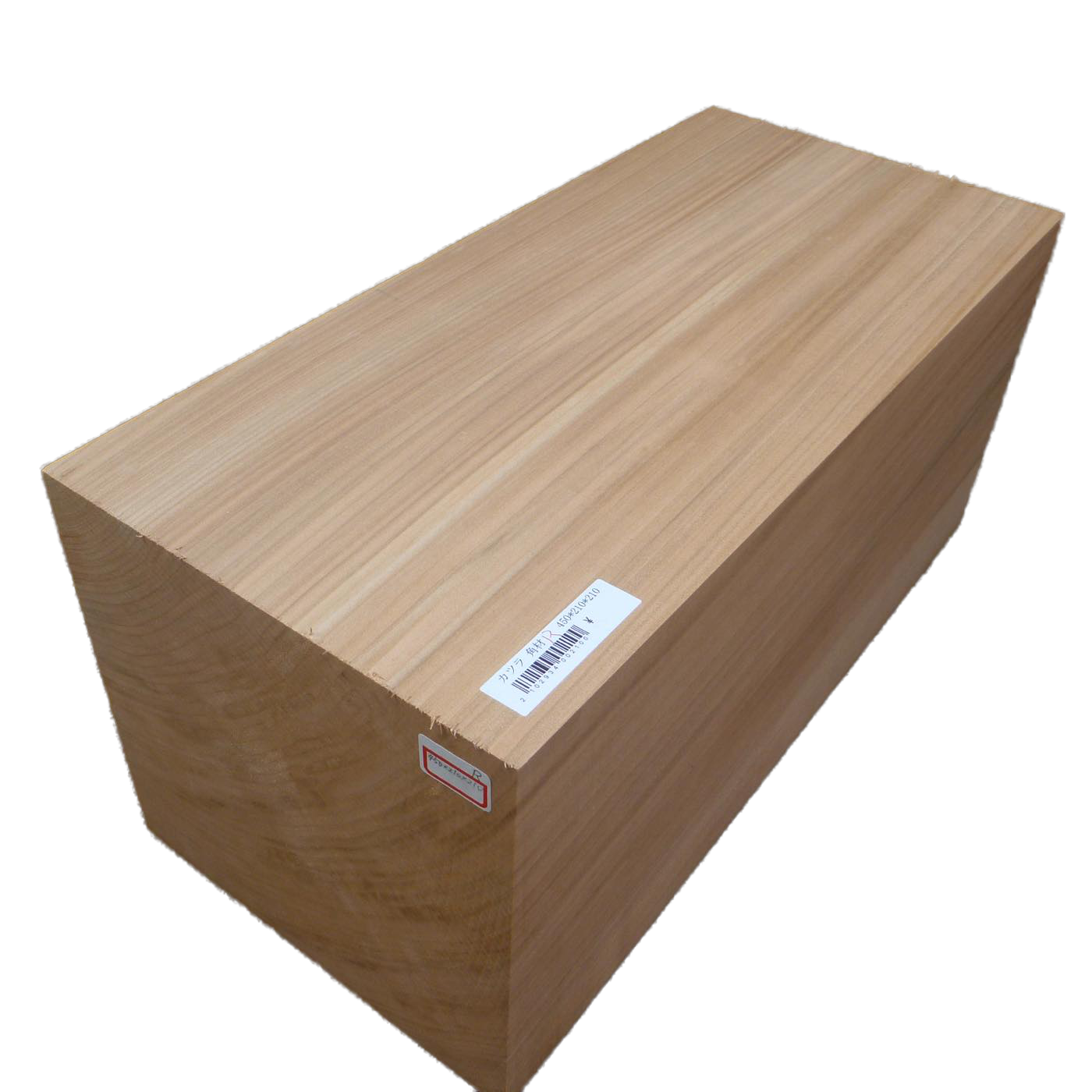 立体彫刻用材 桂 (カツラ) 450×210×210mm 293400210R【この商品は送料無料です】