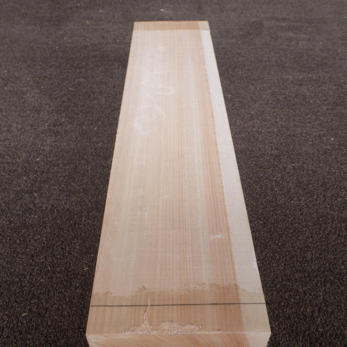 彫刻材 天然桧 柾目盤 ラフ材 L600×T123×W145mm TH2C123145 Cグレード 定番商品