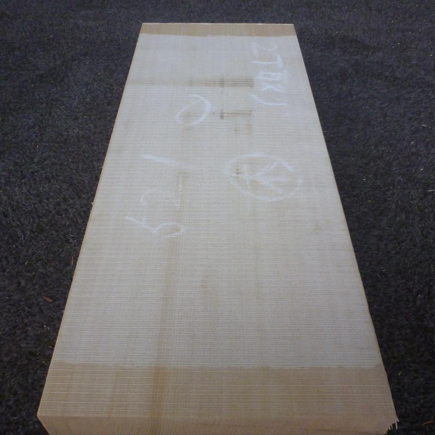 彫刻材 天然木曽檜 柾目盤 ラフ材 L450×T80×W185mm 3B080185 Bグレード 定番商品
