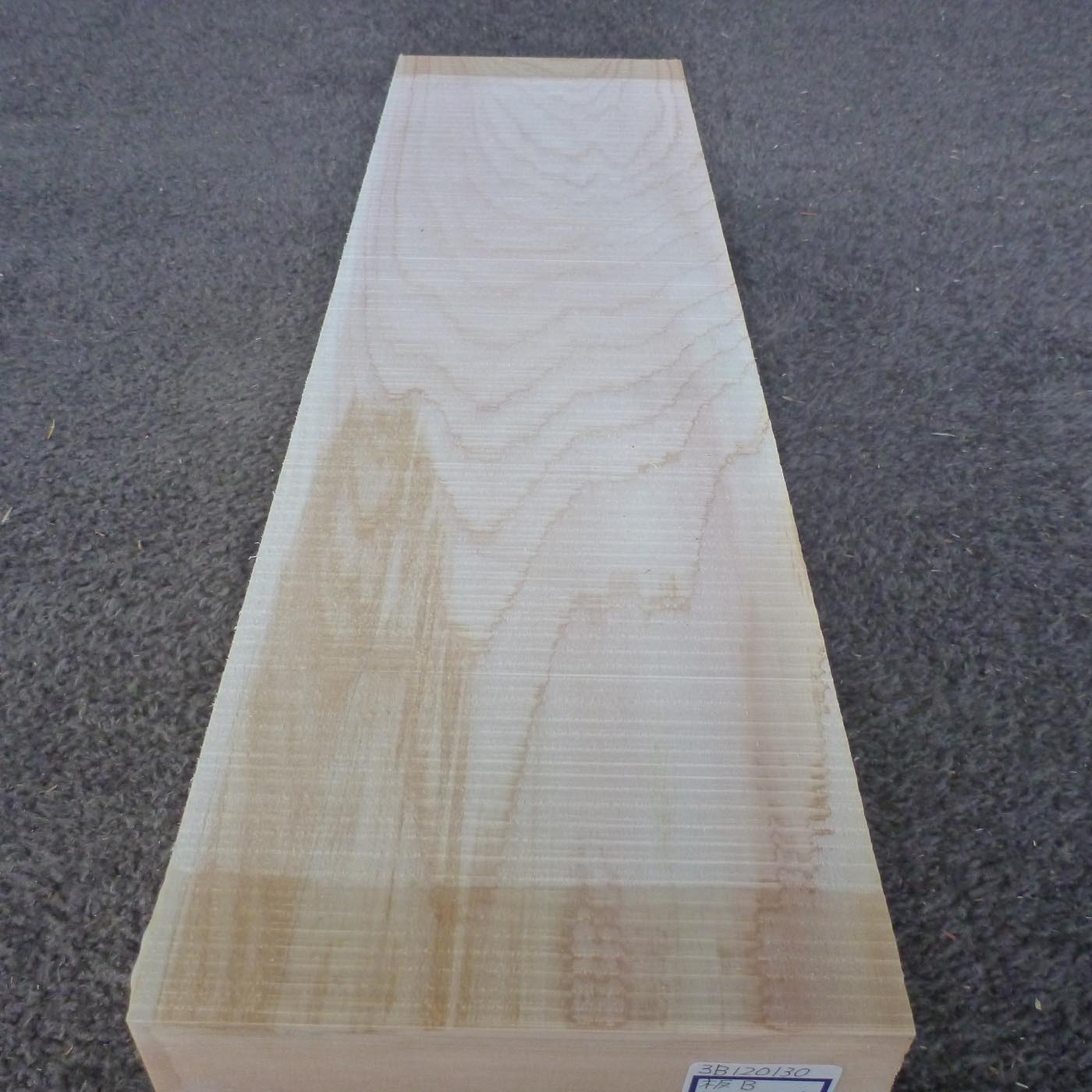 彫刻材 天然木曽檜 板目盤 ラフ材 L450×T120×W130mm 3B120130 Bグレード 定番商品