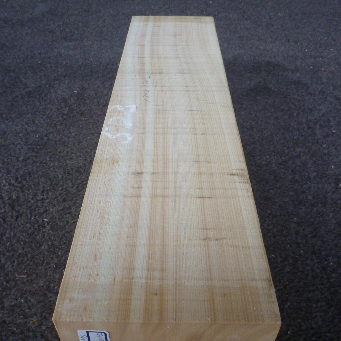 彫刻材 天然木曽檜 板目盤 ラフ材 L450×T120×W130mm 3B120130 Bグレード 定番商品