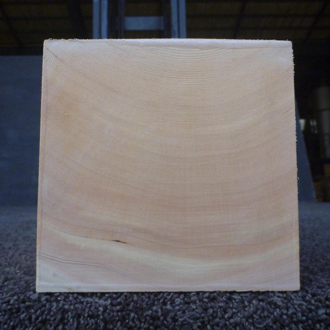 彫刻材 天然木曽檜 板目盤 ラフ材 L450×T133×W135mm 3A133135 Aグレード 定番商品