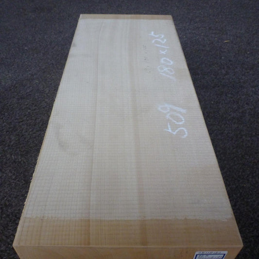 彫刻材 天然木曽檜 柾目盤 ラフ材 L450×T128×W183mm 3B128183 Bグレード 定番商品