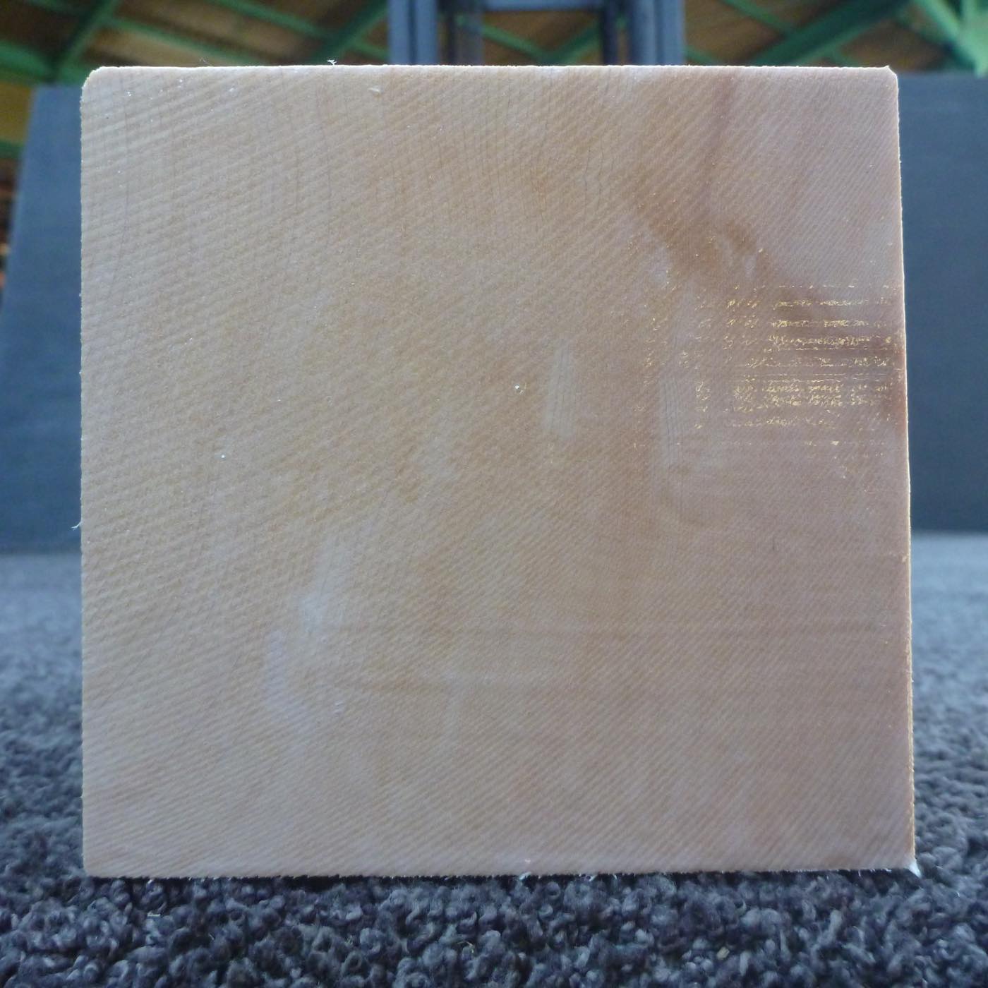 彫刻材 天然木曽檜 柾目盤 ラフ材 L150×T99×W100mm 150099100 Bグレード