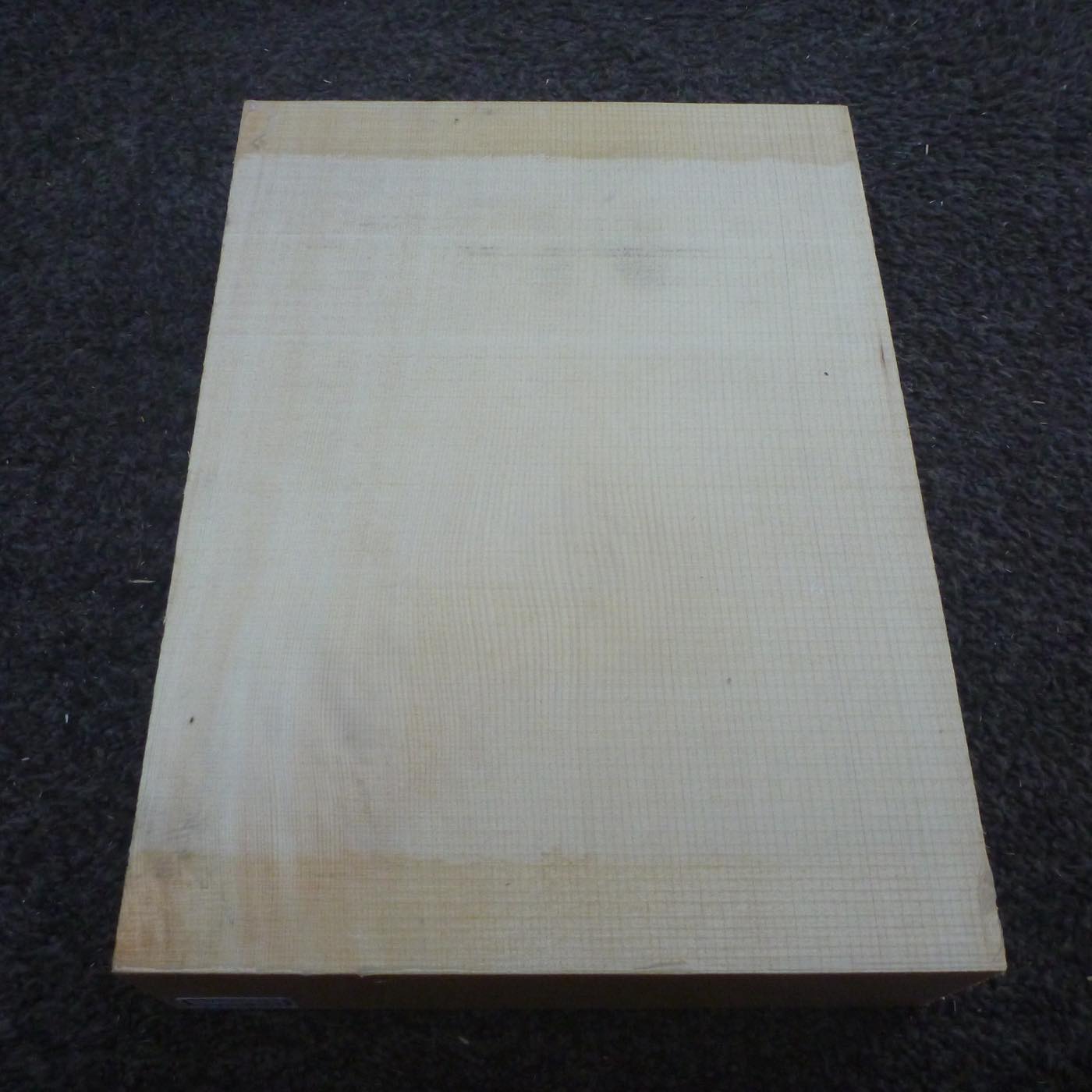 彫刻材 天然木曽檜 柾目盤 ラフ材 L230×T55×W183mm 230055183 Bグレード