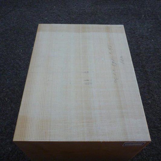 彫刻材 天然木曽檜 柾目盤 ラフ材 L200×T128×W165mm 200128165 Bグレード