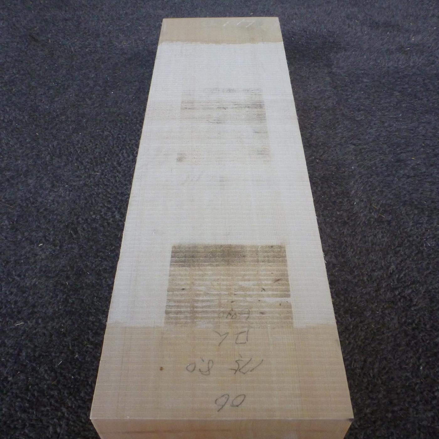 彫刻材 天然木曽檜 柾目盤 ラフ材 L540×T79×W164mm 540079164 Aグレード