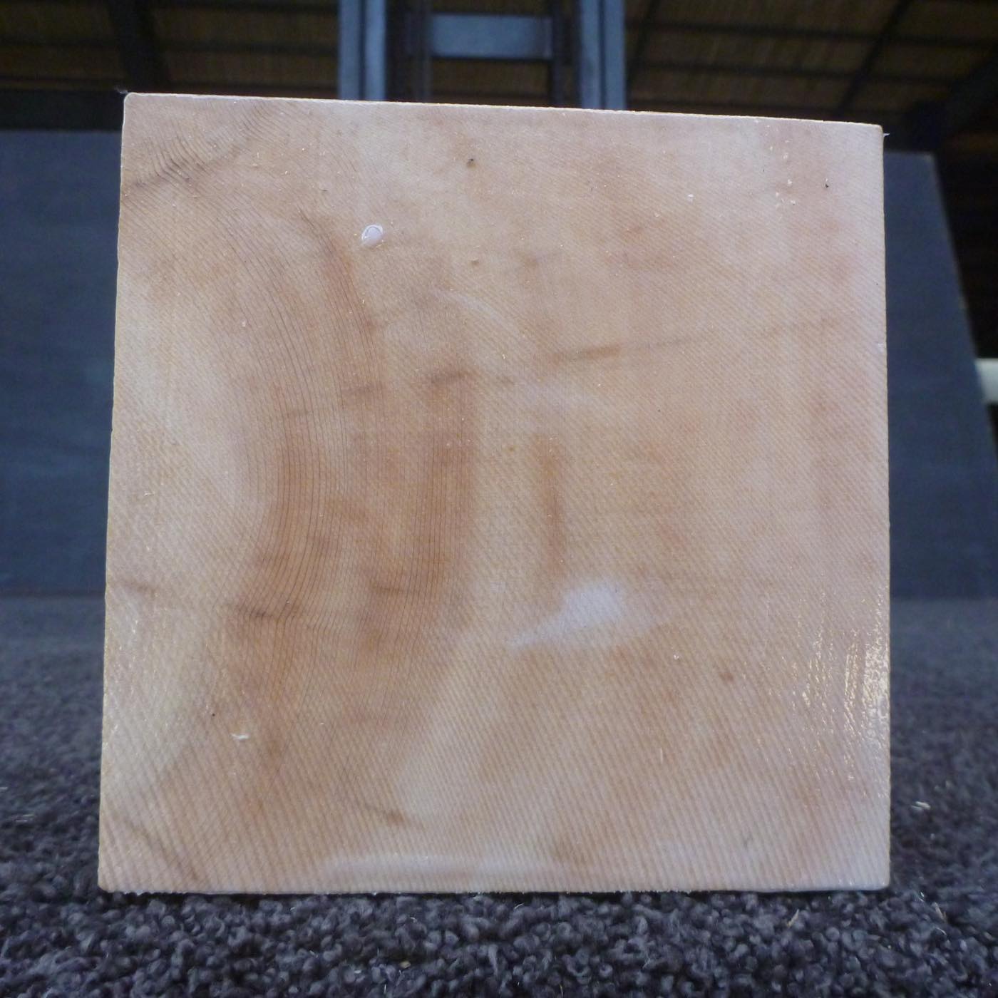 彫刻材 天然木曽檜 柾目盤 ラフ材 L700×T120×W120mm 700120120 Bグレード