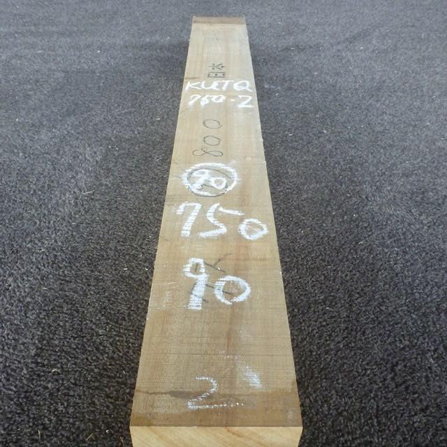 彫刻材 楠 柾目 ラフ材 L750×T90×W90mm KUTQ750-2 定番商品