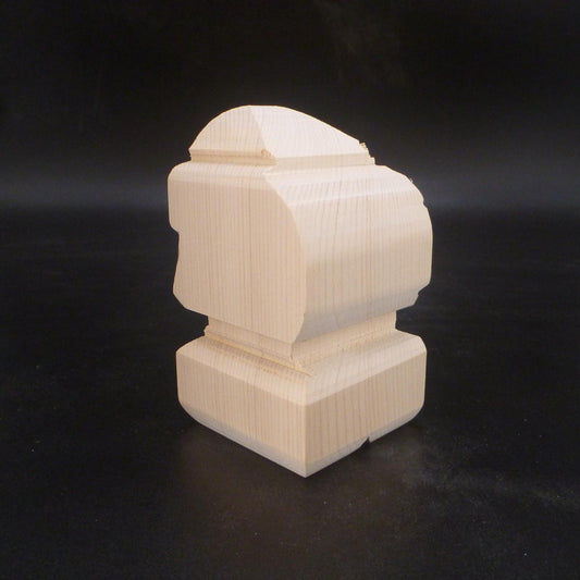 大黒天 4寸 木取り済み彫刻材 天然木曽檜 入門用 教材品 kbc907