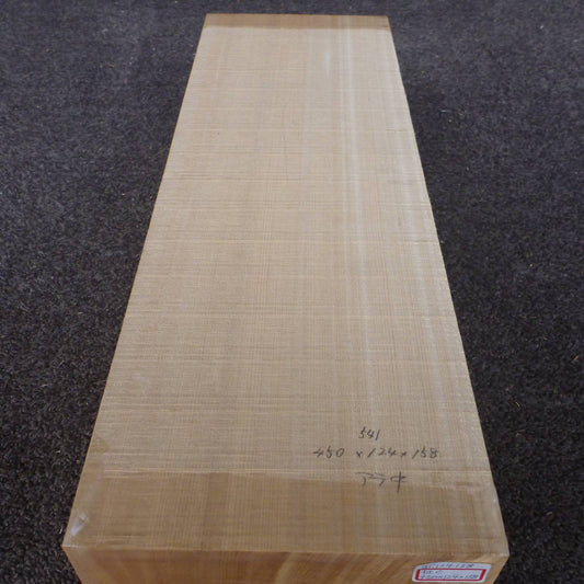 天然木曽檜 柾目盤 Cグレード 450×124×158mm（品番3C124158）｜長手面の木目（1面目）