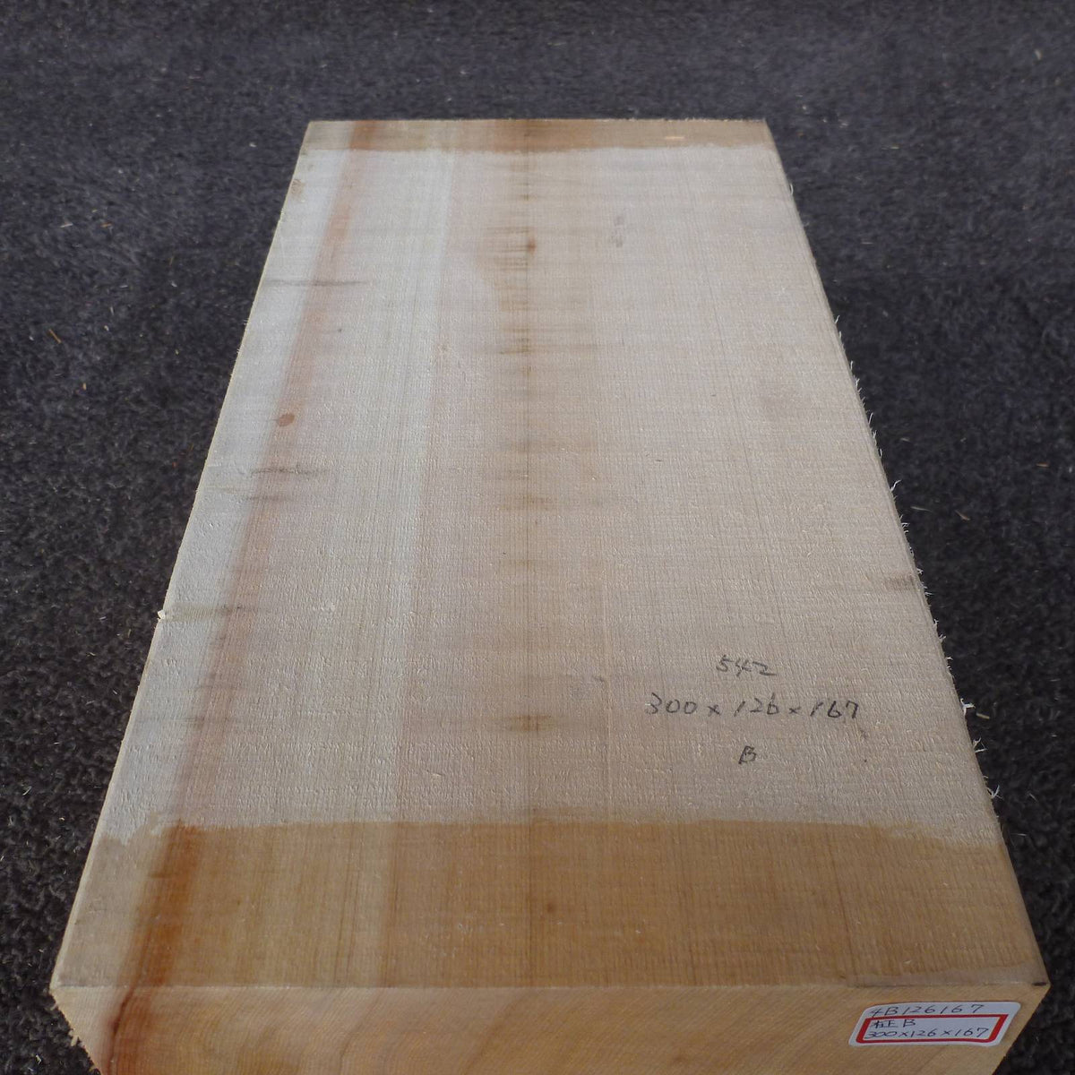 彫刻材 天然木曽檜 柾目盤 ラフ材 L300×T126×W167mm 4B126167 Bグレード 定番商品