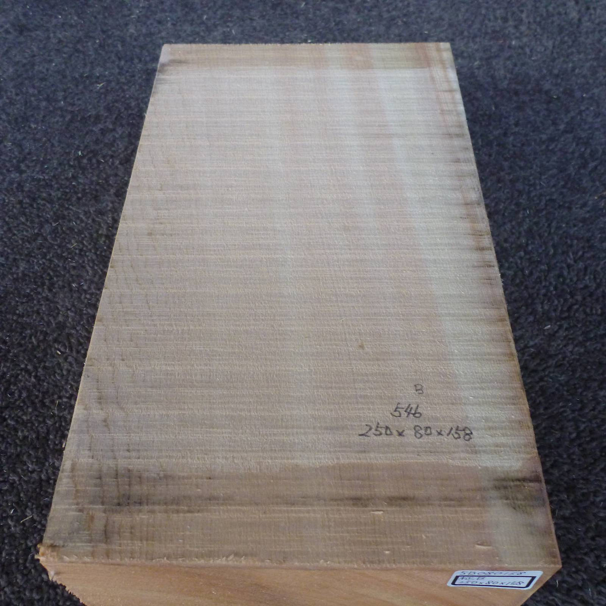 彫刻材 天然木曽檜 柾目盤 ラフ材 L250×T80×W158mm 5B080158 Bグレード 定番商品