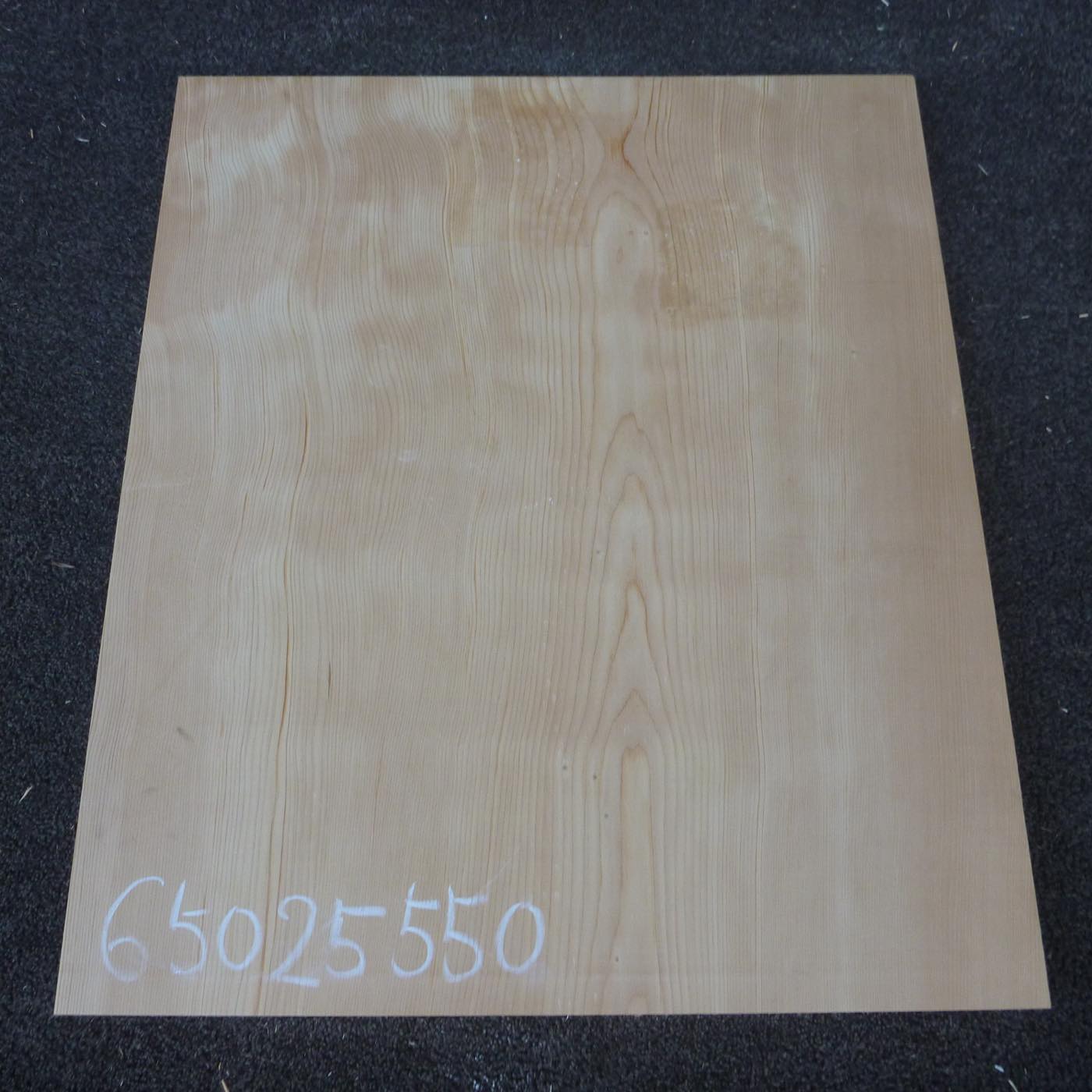 彫刻材 天然木曽檜 板目板 L650×T25×W550mm 65025550