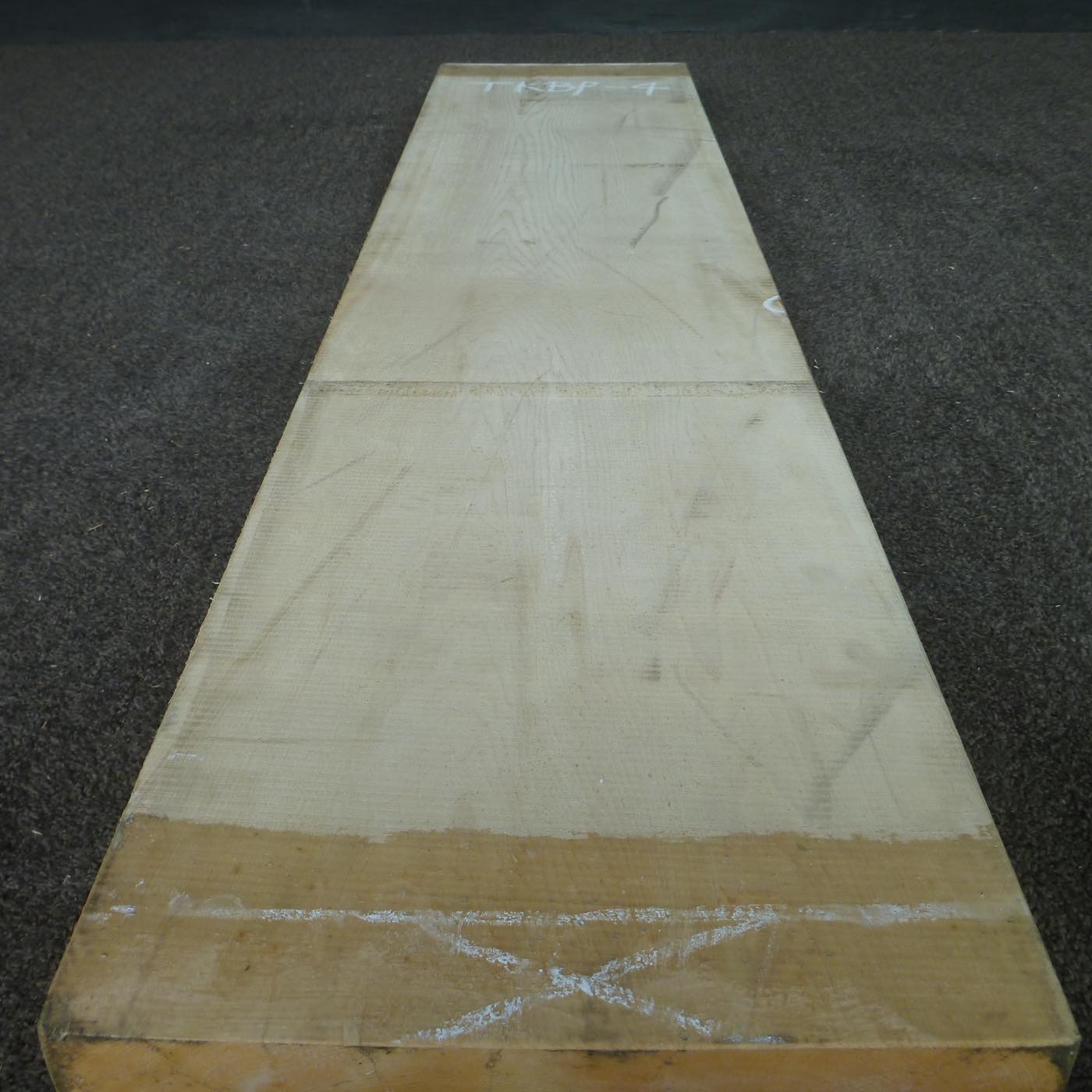 彫刻材 天然木曽檜 板目板 ラフ材 L1400×T45×W335mm TKBP-4