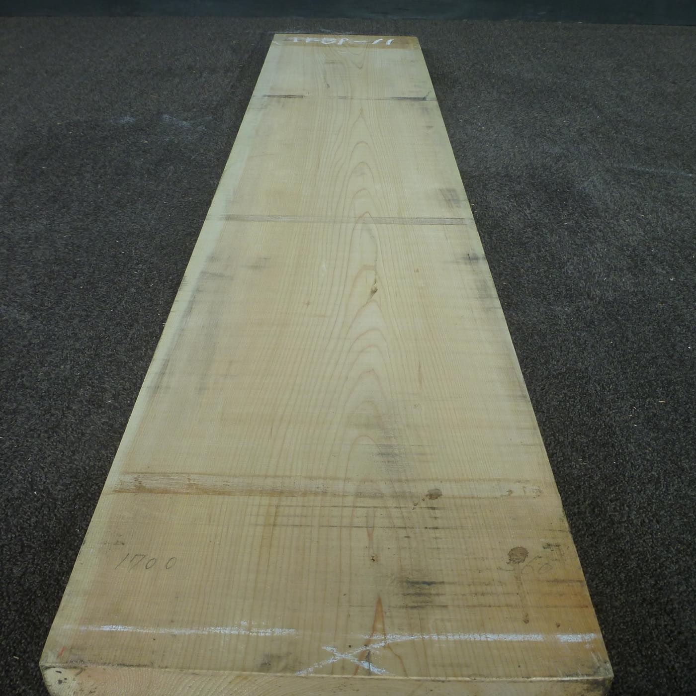 彫刻材 木曽桧 板目板 ラフ材 L1700×T45×W355mm TKBP-11