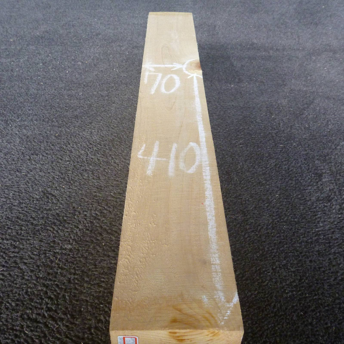 彫刻材 天然木曽檜 柾目盤 造形・動物彫刻向け L700×T93×W165mm 700093165 Cグレード 材面2
