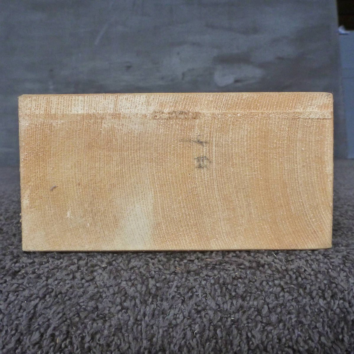 彫刻材 天然木曽檜 柾目盤 ラフ材 L500×T76×W150mm 500076150 Aグレード 木口2