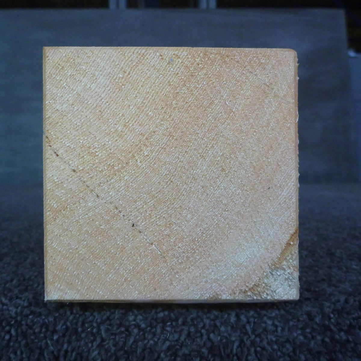 彫刻材 天然木曽檜 角材 ラフ材 L2000×T75×W75mm 200075075 Bグレード 木口2