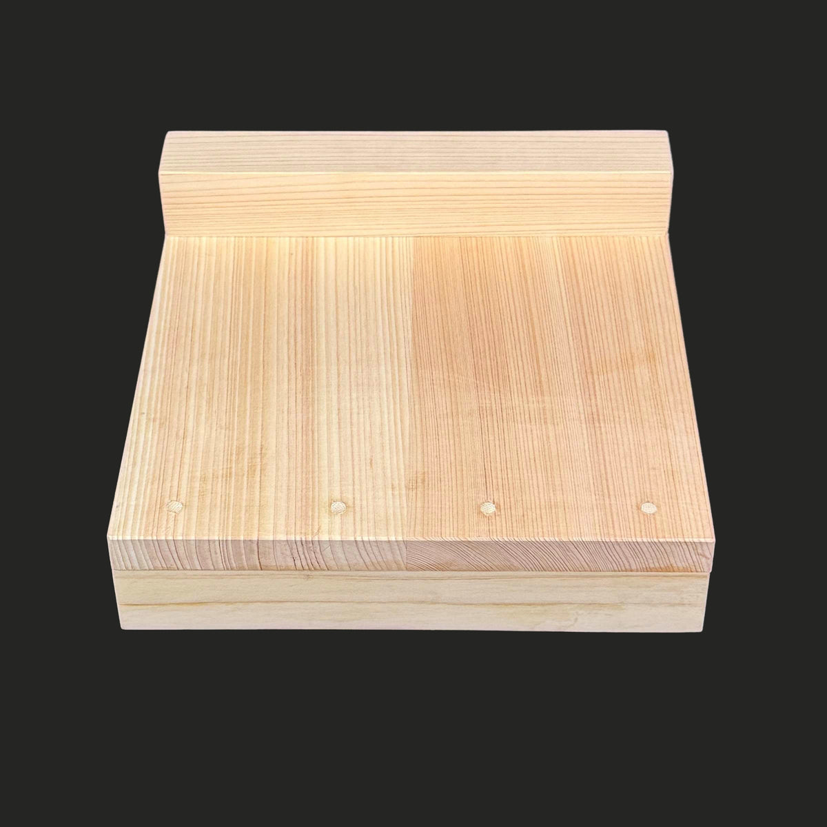 彫刻用作業台 小 吉野産ひのき材 200×200×15mm カービングベンチ 留め板 30×30mm sagyoudai-syou