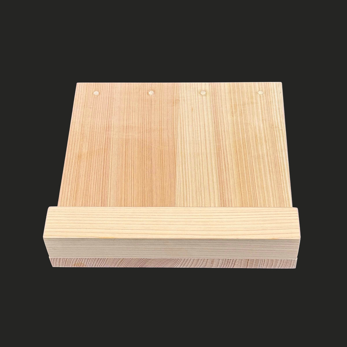 彫刻用作業台 小 吉野産ひのき材 200×200×15mm カービングベンチ 留め板 30×30mm sagyoudai-syou