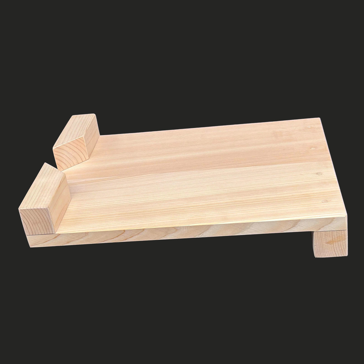 彫刻用作業台 中 吉野産ひのき材 300×220×15mm カービングベンチ 留め板 30×30mm sagyoudai-tyu