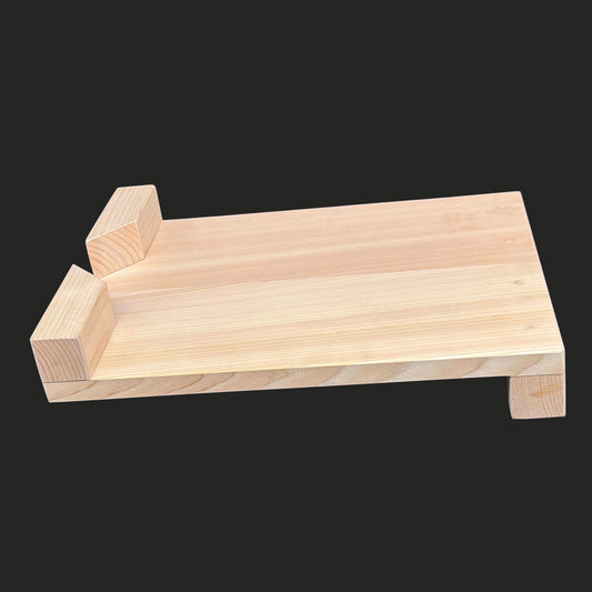 彫刻用作業台 中 吉野産ひのき材 300×220×15mm カービングベンチ 留め板 30×30mm sagyoudai-tyu