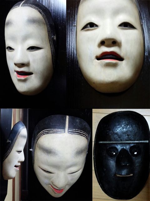 お客様の彫刻作品 能面 小面 木曽桧