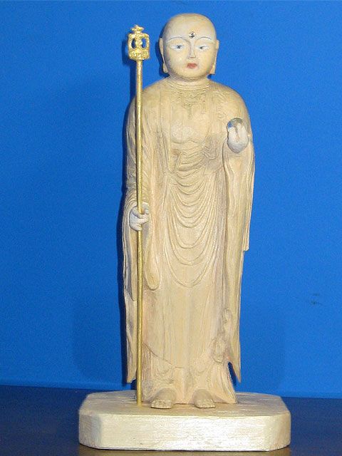 お客様の彫刻作品 地蔵菩薩像 木曽桧