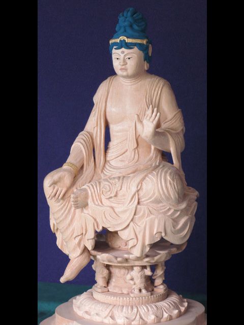 お客様の彫刻作品 伝如意輪観音像 木曽桧