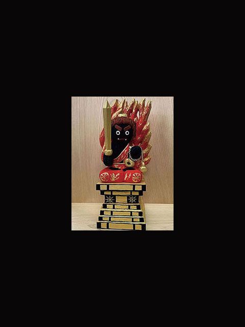お客様の作品: 不動明王 木曽桧