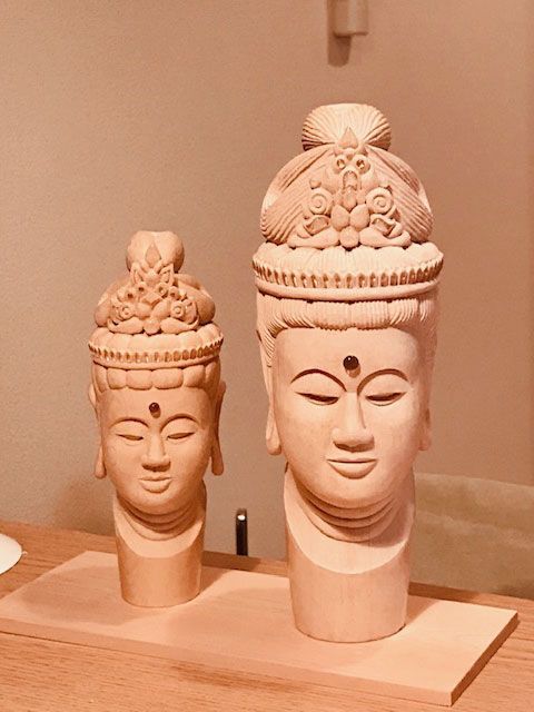 お客様の作品: 仏頭 木曽桧