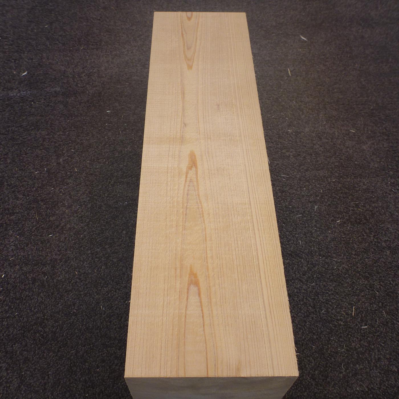 彫刻材 天然木曽檜 柾目盤 ラフ材 L450×T125×W150mm 3A125150 Aグレード 定番商品
