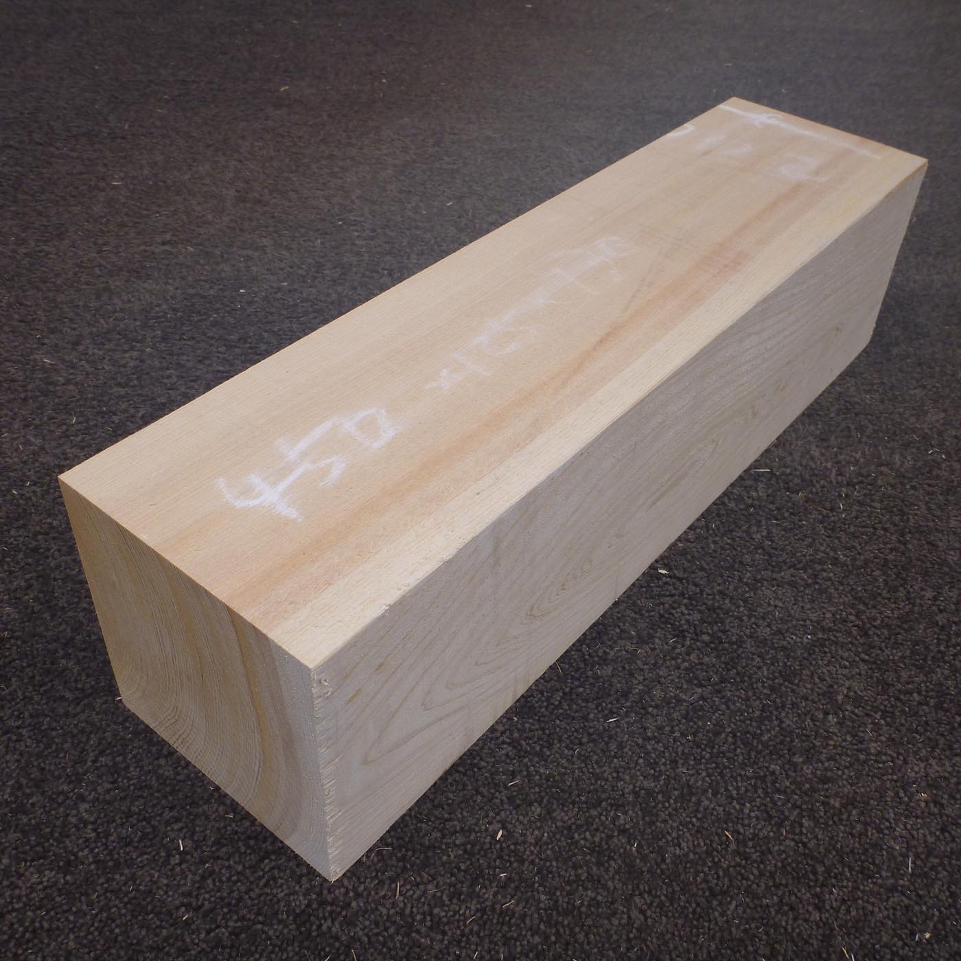 彫刻材 天然木曽檜 柾目盤 ラフ材 L450×T125×W125mm 3A125125 Aグレード 定番商品